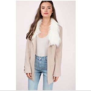 Tobi Florence Faux Fur Collar Coat